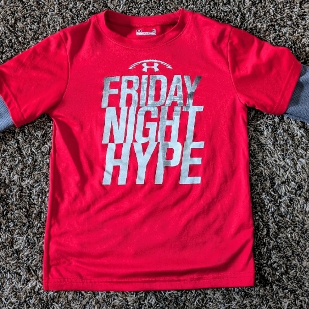 Under Armour Red Kids Shirt - Friday Night Hype